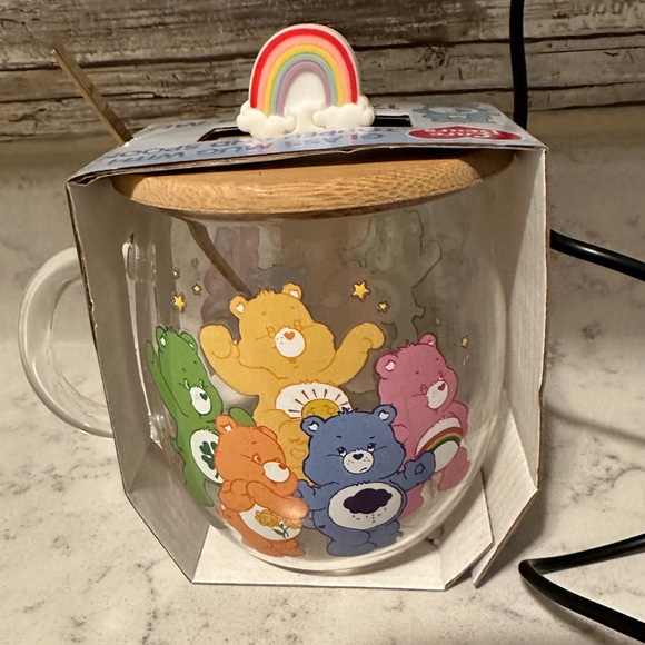 Care Bears Glass Mug With Topper And Spoon. - Picture 5 of 8